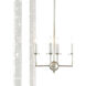 Arietta 4 Light 22 inch Contemporary Silver Leaf Chandelier Ceiling Light