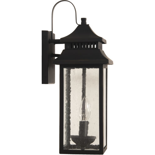 Crossbend 2 Light 19 inch Dark Bronze Gilded Outdoor Wall Mount