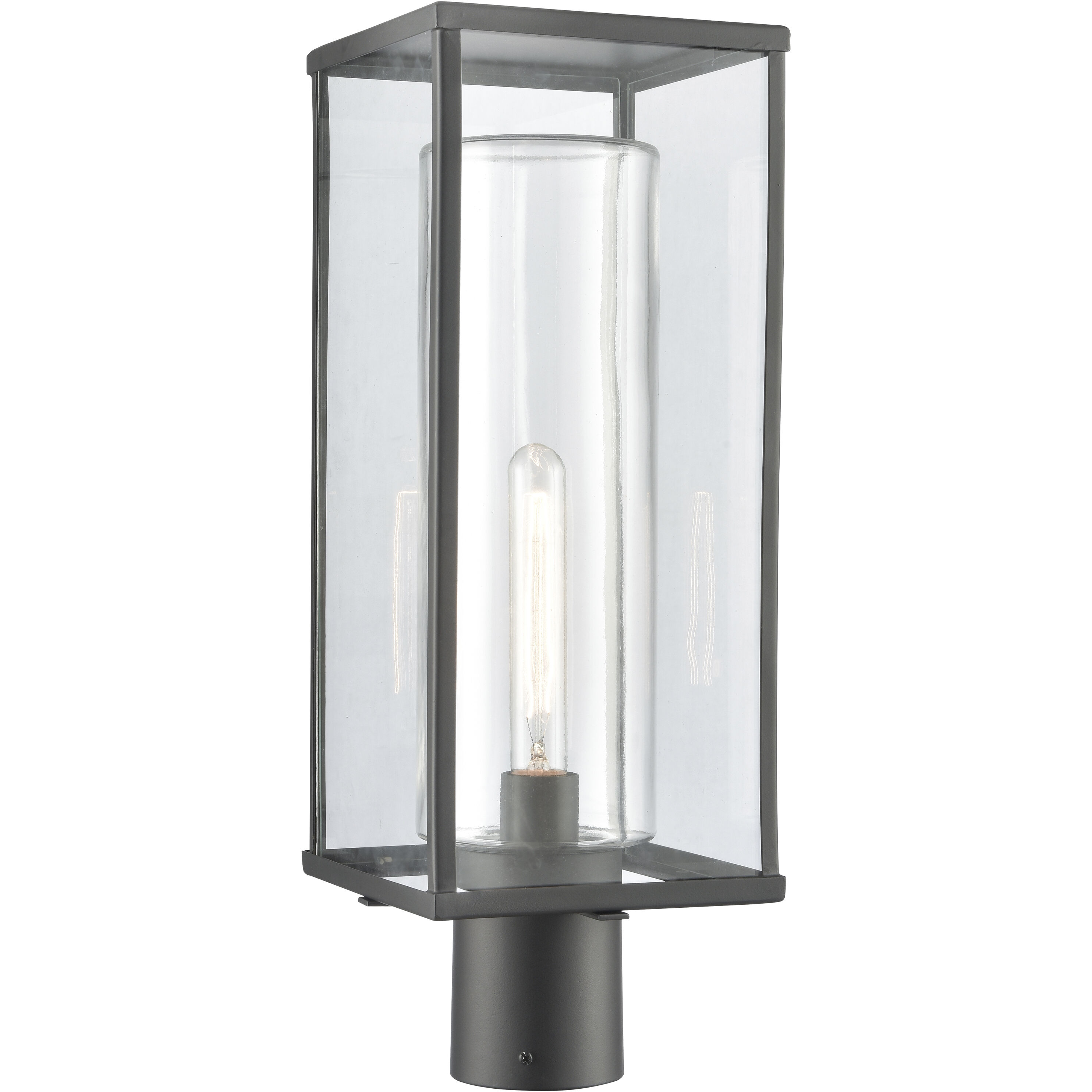 Augusta 1 Light 19.5 inch Matte Black Outdoor Post Light