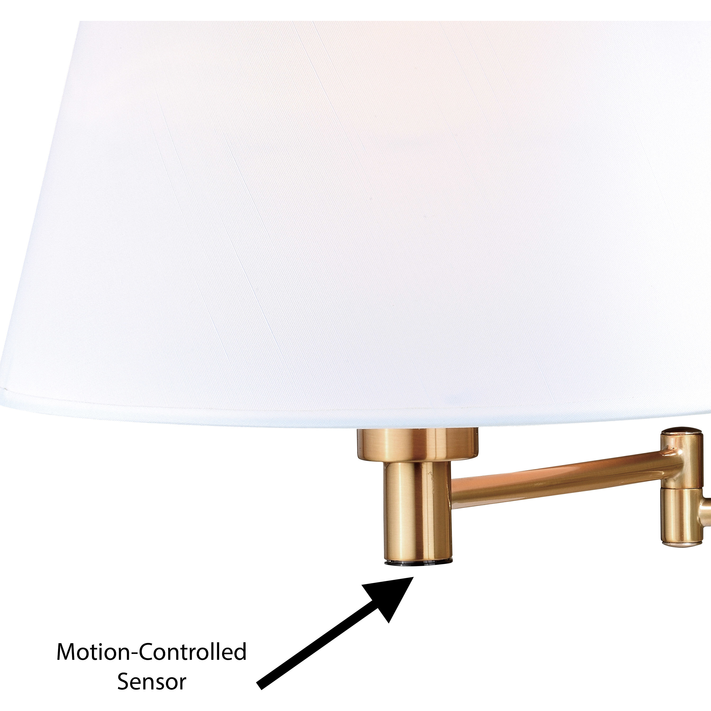 Chapeau LED 12 inch Natural Brass Sensor Wall Light