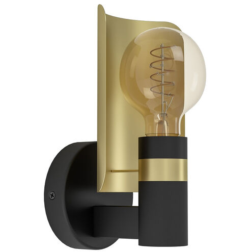Hayes 1 Light 3.74 inch Black Wall Light