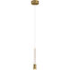 Fluorescence LED 4.7 inch Antique Brass Pendant Ceiling Light