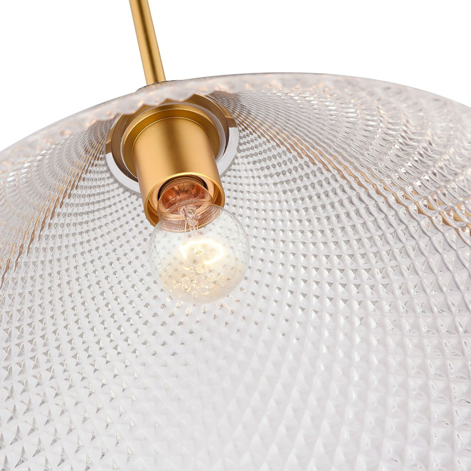 Baltic LED 15 inch Black and Brass Pendant Ceiling Light