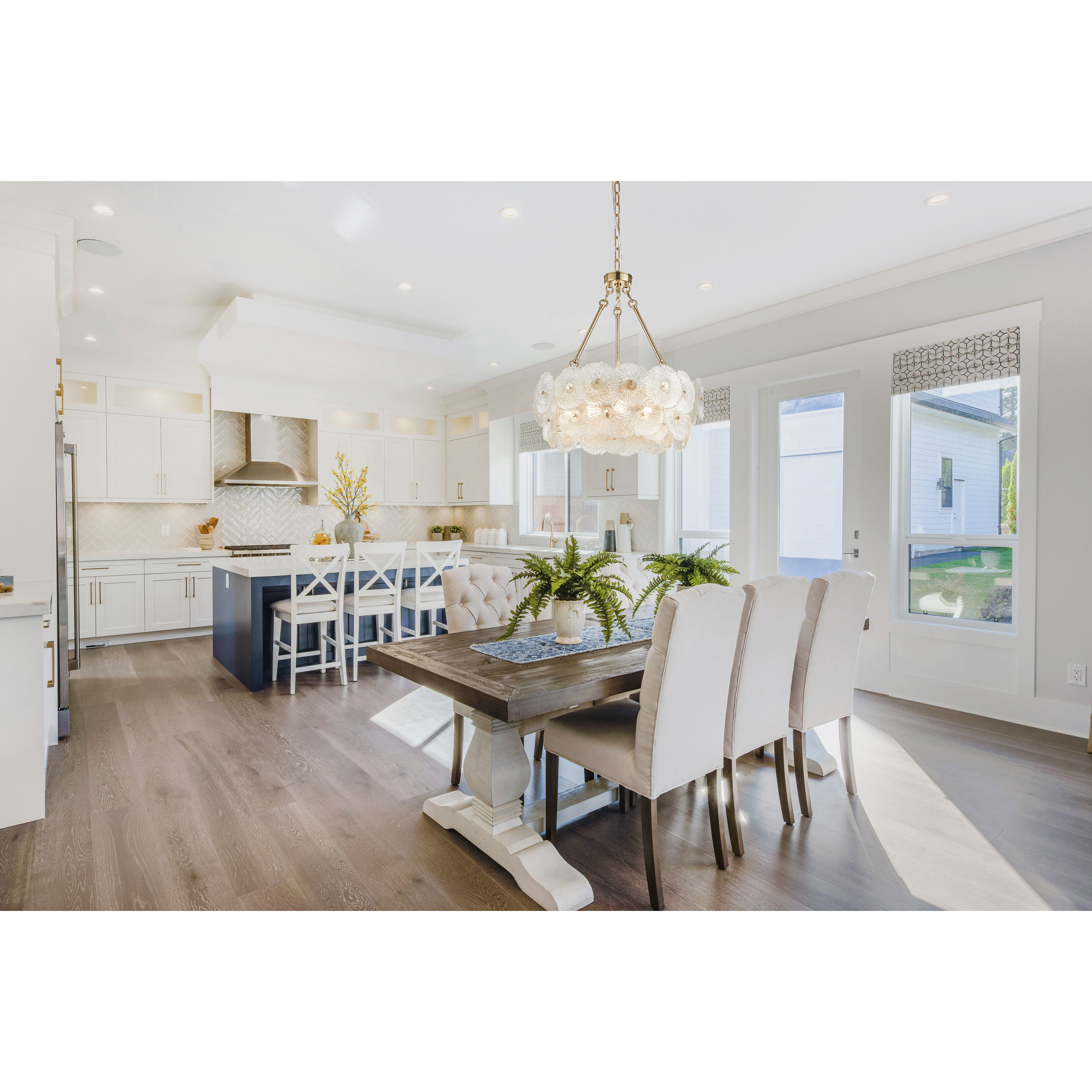 Bloom LED 23.5 inch Brass Chandelier Ceiling Light