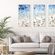 Aerial Beach Blue and Beige and Multi and Red Framed Art