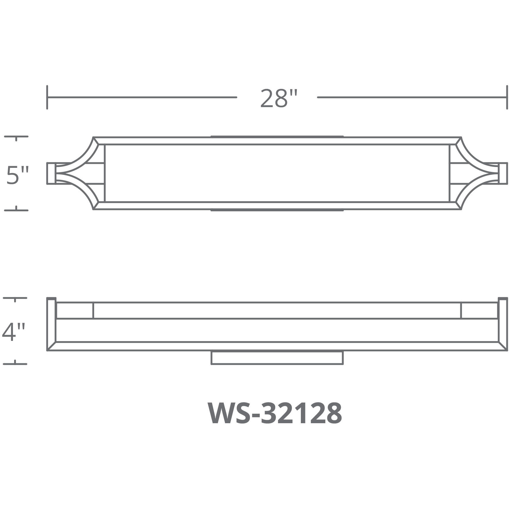 Emblem LED 28 inch Brushed Nickel Bath Vanity & Wall Light in 28in.