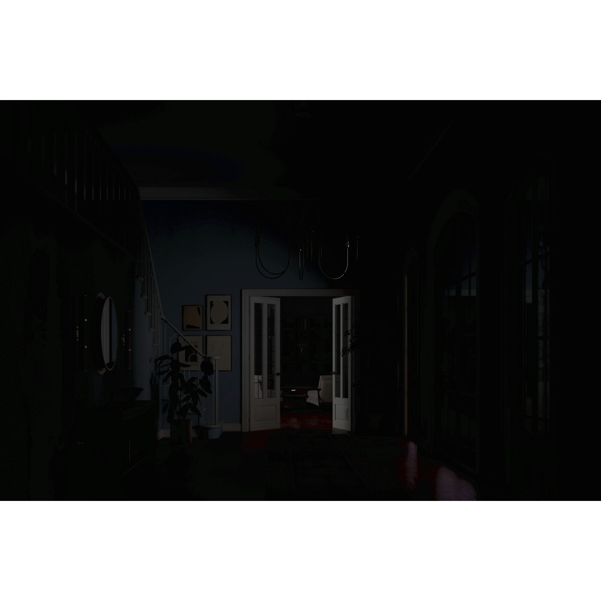 Moraine LED Polished Nickel Chandelier Ceiling Light