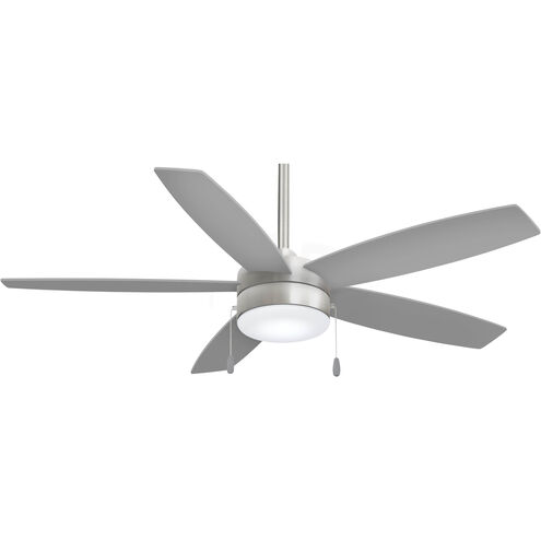 Airetor 52 inch Brushed Nickel/Silver with Silver Blades Ceiling Fan