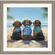 Nuthin Butt the Beach Blue and Multi and Green Framed Art, Propac