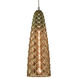 Glitzy 1 Light 5 inch Polished Chrome with Gold Mini Pendant Ceiling Light
