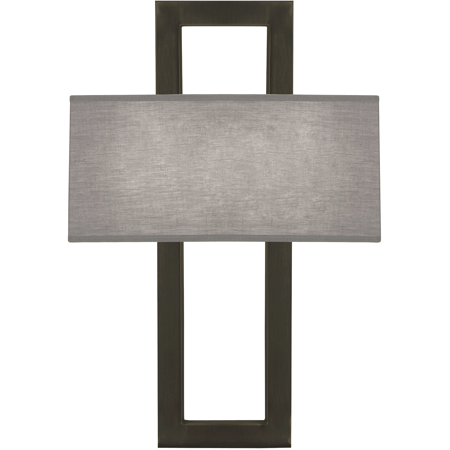 Doughnut 2 Light 15 inch Deep Patina Bronze ADA Wall Sconce Wall Light in Smoke Gray