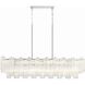 Addis 14 Light 51.75 inch Polished Chrome Linear Chandelier Ceiling Light in Tronchi Glass Clear