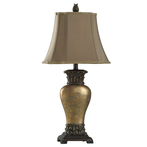 Signature 30 inch 60 watt Brown and Bronze Table Lamp Portable Light