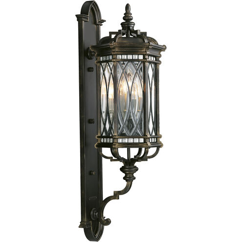 Warwickshire 4 Light 41 inch Black Outdoor Wall Mount