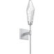 Rock Crystal LED 4.5 inch Classic Silver Indoor Sconce Wall Light in 3000K LED, Chilled Clear, Belvedere