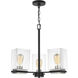 Crossroads 3 Light 21.13 inch Matte Black Chandelier Ceiling Light