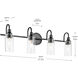 Kavi 4 Light 31.5 inch Black Vanity Light Wall Light