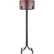 Hill Country 150 watt Matte Black and Darkened Copper Floor Lamp Portable Light