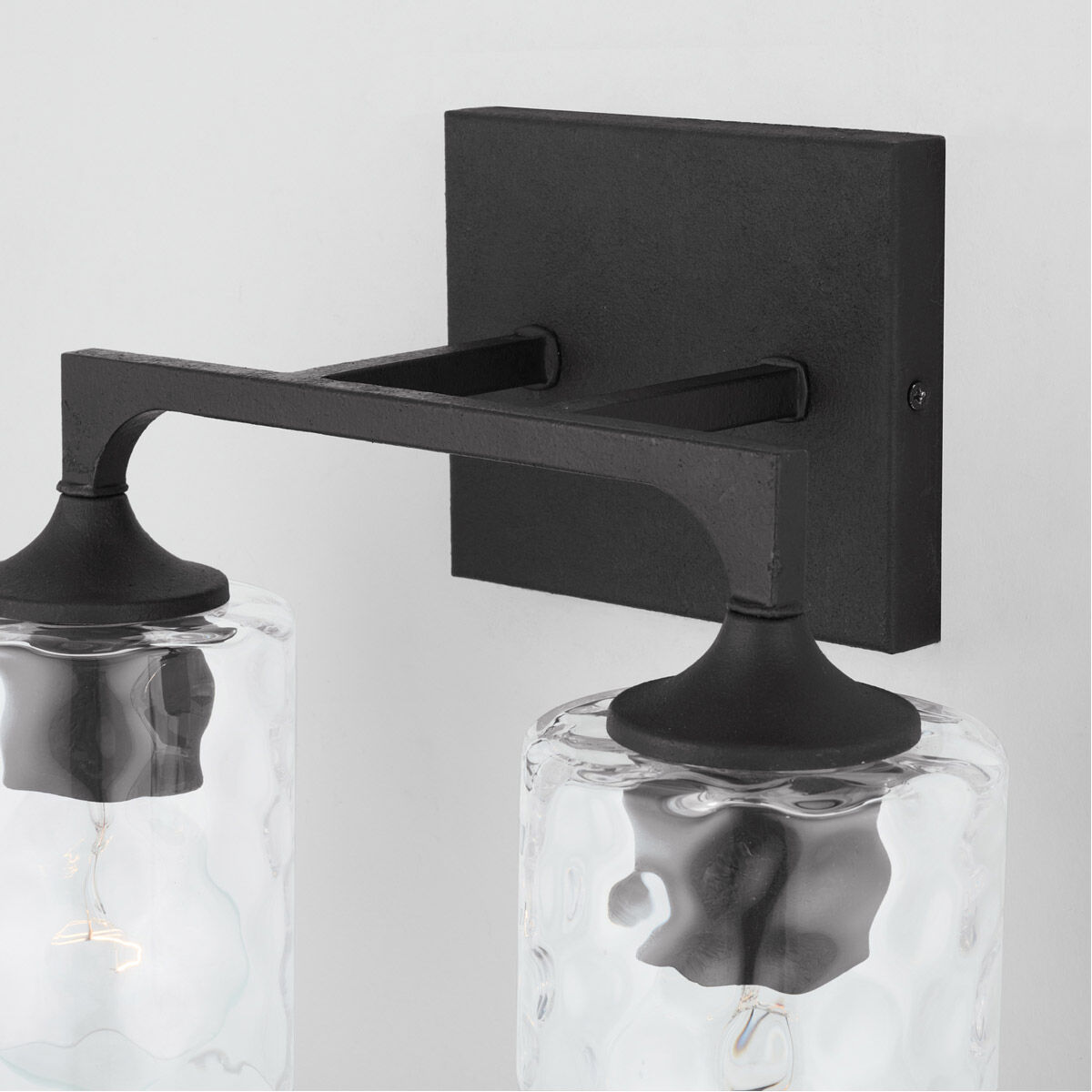 Clint 2 Light 14 inch Black Iron Vanity Light Wall Light