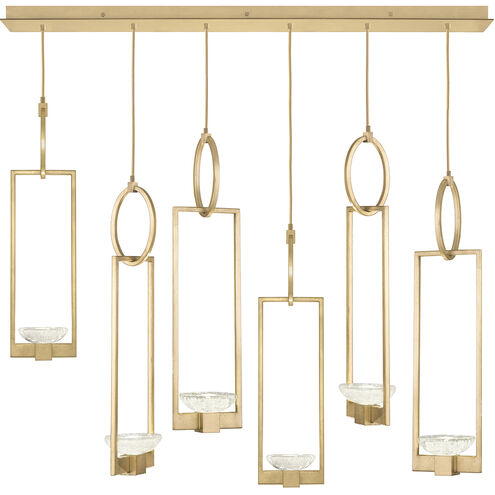 Delphi LED 48 inch Gold Pendant Ceiling Light in Up