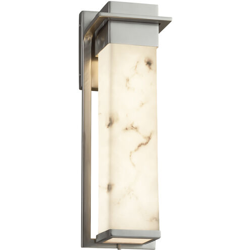 Lumenaria 16.5 inch Brushed Nickel Outdoor Wall Sconce