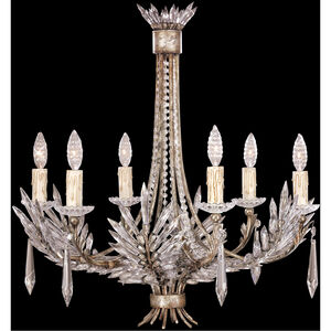 Winter Palace 6 Light 26 inch Silver Chandelier Ceiling Light in Crystal 