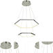 Senary LED 24 inch Chrome Foyer Chandelier Ceiling Light