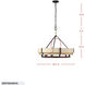 Blonde Moment 6 Light 28.5 inch Matte Black and Honey with Medium Oak Pendant Ceiling Light