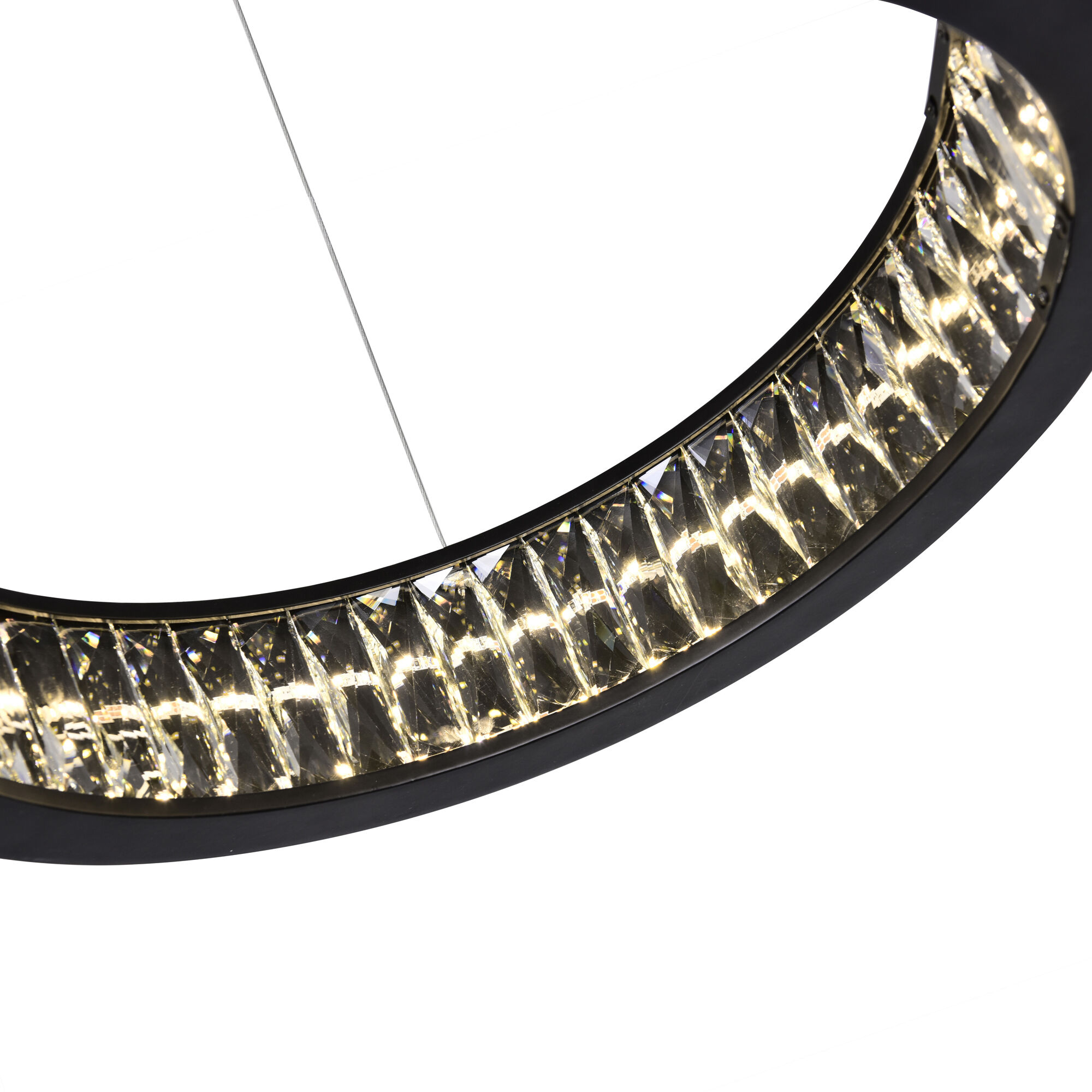 Rosalina LED 16 inch Matte Black Down Chandelier Ceiling Light