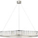 Chapman & Myers Iterna LED 40 inch Polished Nickel Ring Chandelier Ceiling Light in Alabaster