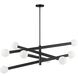 Wand 8 Light 36 inch Matte Black Chandelier Ceiling Light