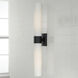 Sutton 2 Light 5 inch Matte Black Sconce Wall Light