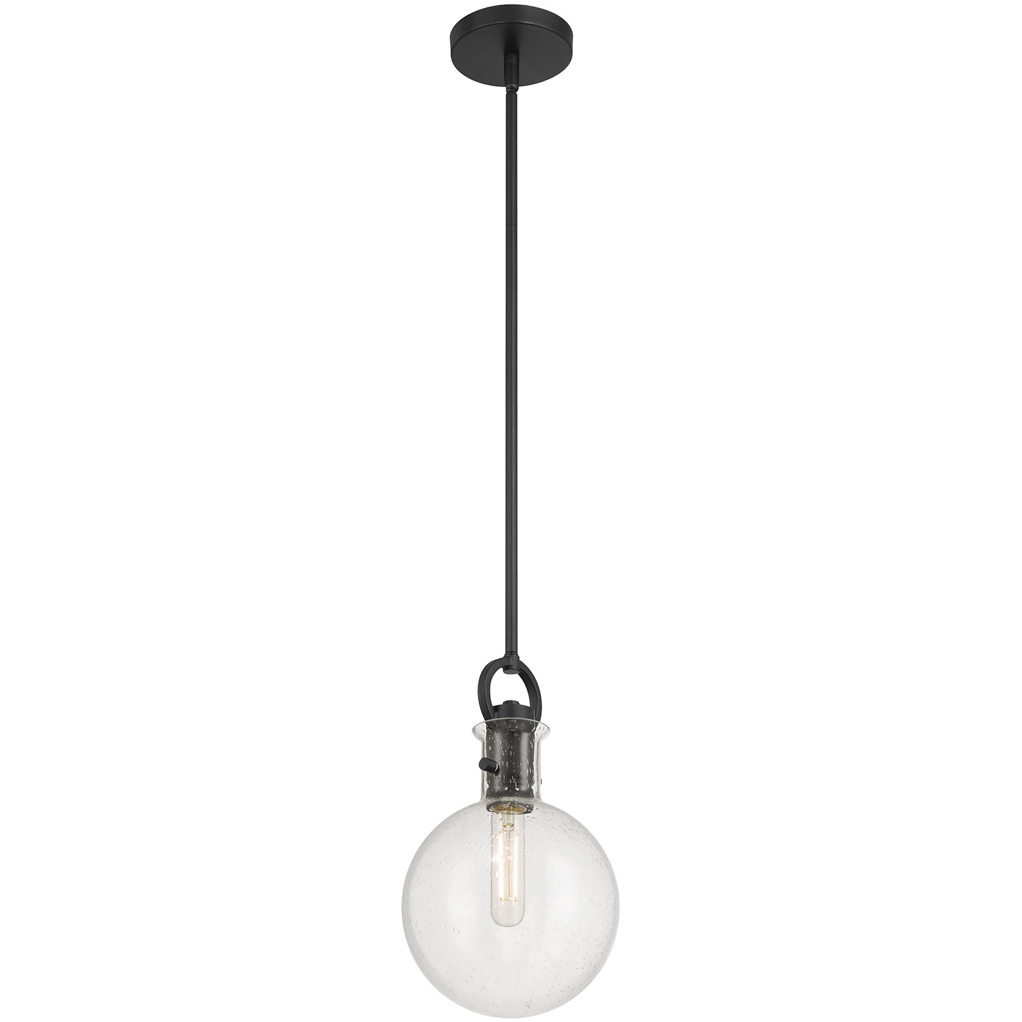Glanora 1 Light 8 inch Matte Black Mini Pendant Ceiling Light