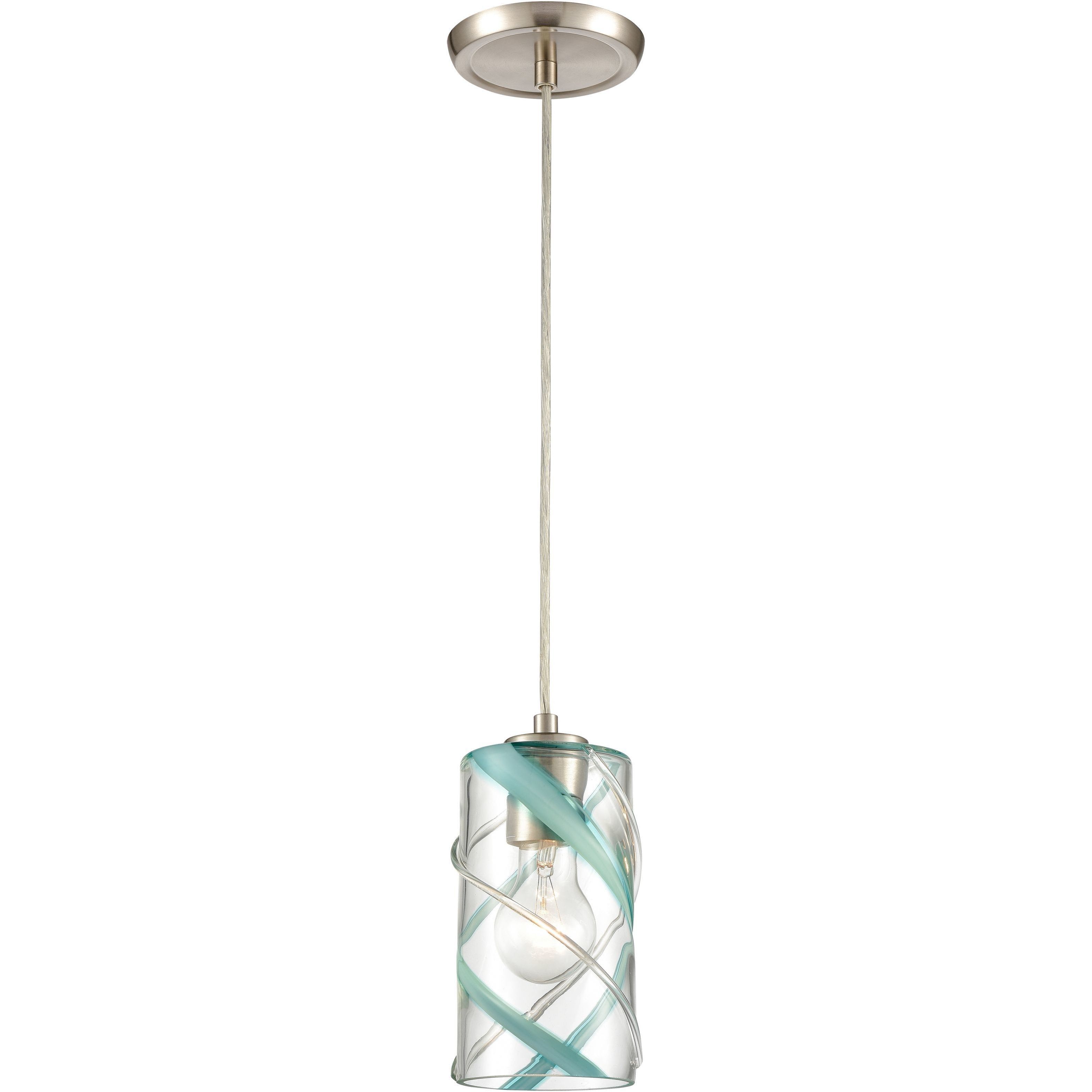 Winter Wind 1 Light 5 inch Satin Nickel Mini Pendant Ceiling Light