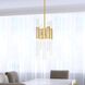Orgue 9 Light 8 inch Satin Gold Down Mini Pendant Ceiling Light