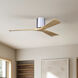Atlas Irene-3H 52 inch Polished Chrome with Light Maple Tone Blades Flush Mount Paddle Fan
