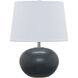 Scatchard 17 inch 100 watt Black Matte Table Lamp Portable Light