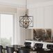 Roxton LED 25 inch Matte Black and Harvest Brass Chandelier Ceiling Light