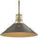 Henry 1 Light 14.4 inch Modern Brass and Natural Iron Mini Pendant Ceiling Light in Modern Brass/Natural Iron, Medium