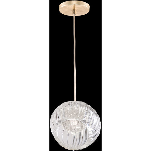 Nest 1 Light 8 inch Gold Drop Light Ceiling Light in Clear Studio Glass