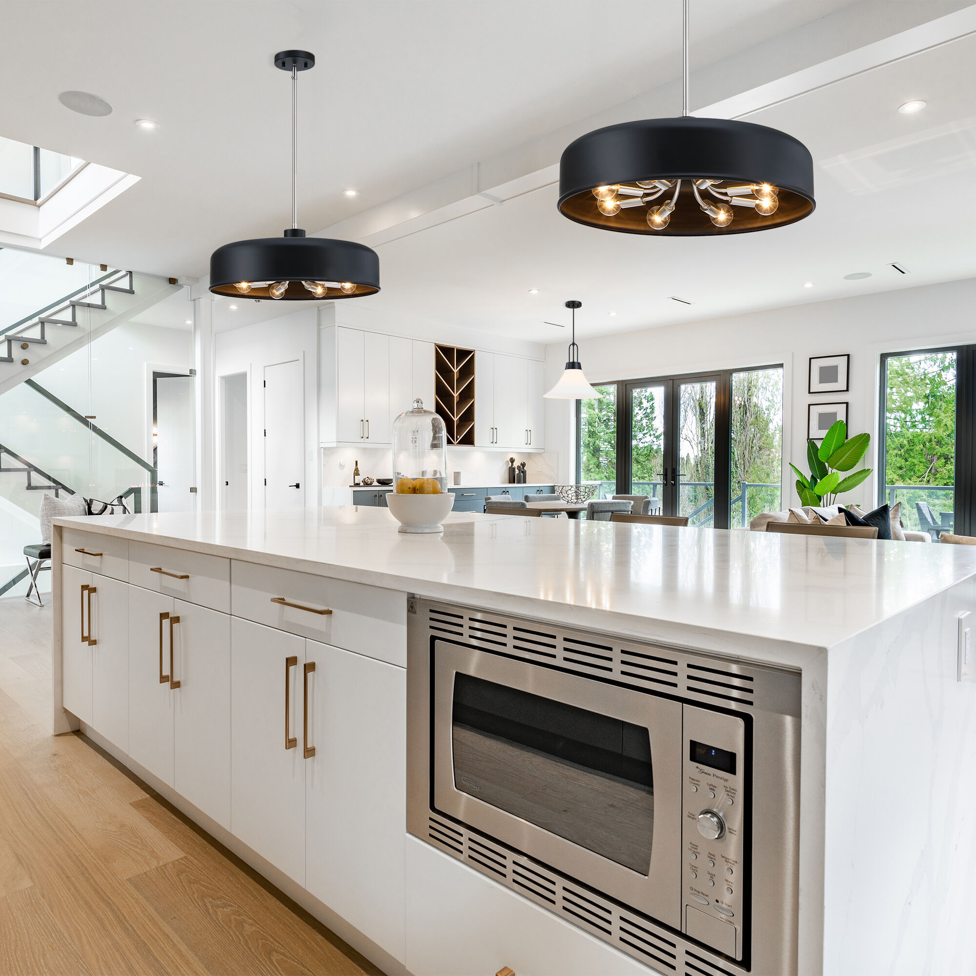 Forbidden Springs LED 20 inch Matte Black Down Pendant Ceiling Light