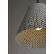 Woven 1 Light 9 inch Gray/Black Single Pendant Ceiling Light in Gray and Black, Cement