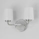 Durham 2 Light 13.75 inch Satin Nickel Wall Sconce Wall Light