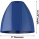 Edison Plymouth Dome 1 Light 9 inch Brushed Satin Nickel Semi-Flush Mount Ceiling Light in Red