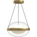 Virgo Pendant Ceiling Light in Brushed Gold