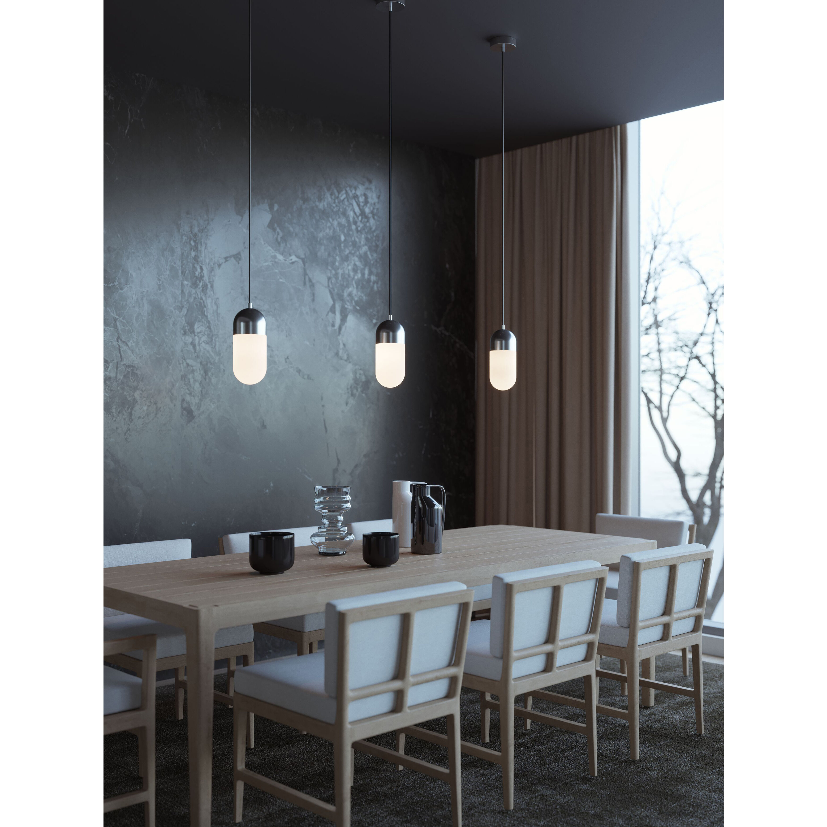 Irvine LED 4.75 inch Satin Nickel Pendant Ceiling Light