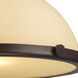 Chadwick 1 Light 13 inch Oil Rubbed Bronze with Amber Pendant Ceiling Light in Amber Glass, Oiled Bronze