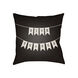 Banner 20 X 20 inch Black and White Outdoor Throw Pillow