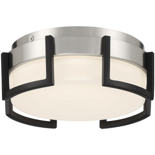 Bezel Set LED 10 inch Coal With Brushed Nickel Flush Mount Ceiling Light