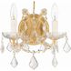 Maria Theresa Sconce Wall Light in Clear Hand Cut, Gold